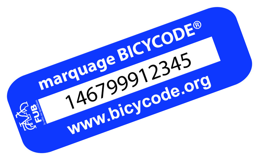 Étiquette marquage Bicycode