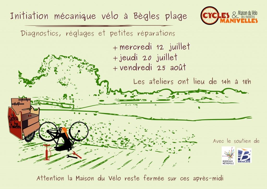 atelier vélo begles plage