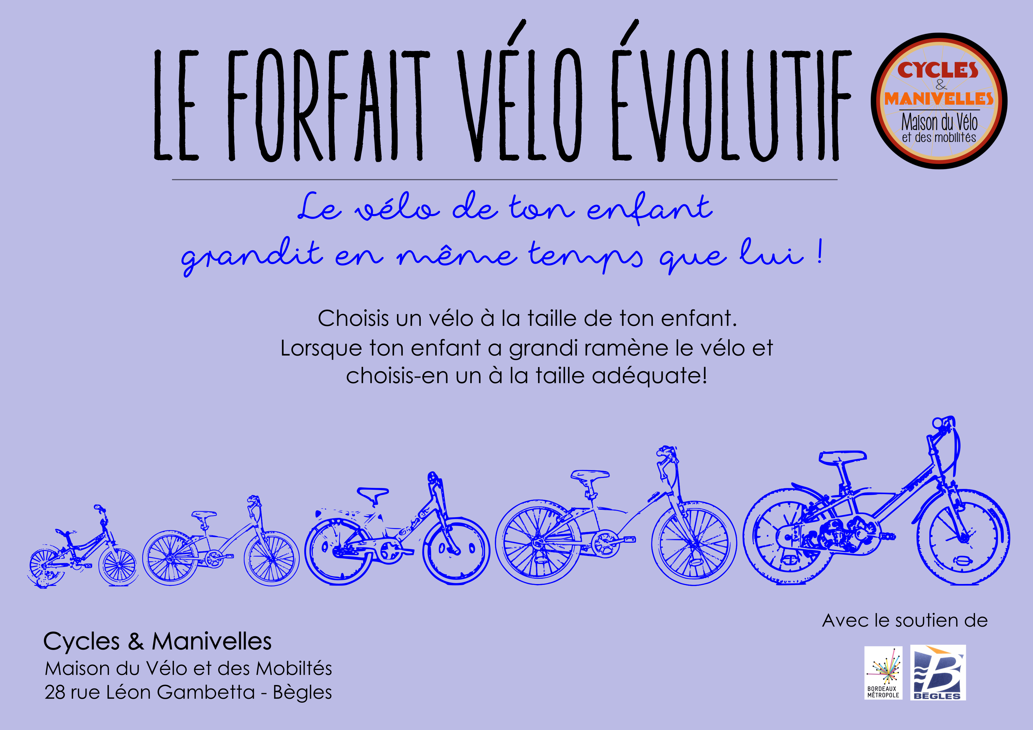 Forfait vélo évolutif - Cycles et Manivelles
