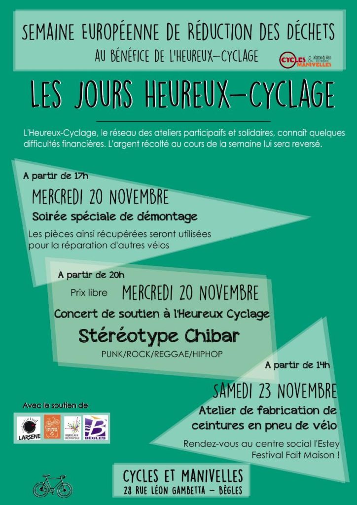 affiche du programme de notre Semaine Europeenne de Reduction des Dechets Stereotype Chibar