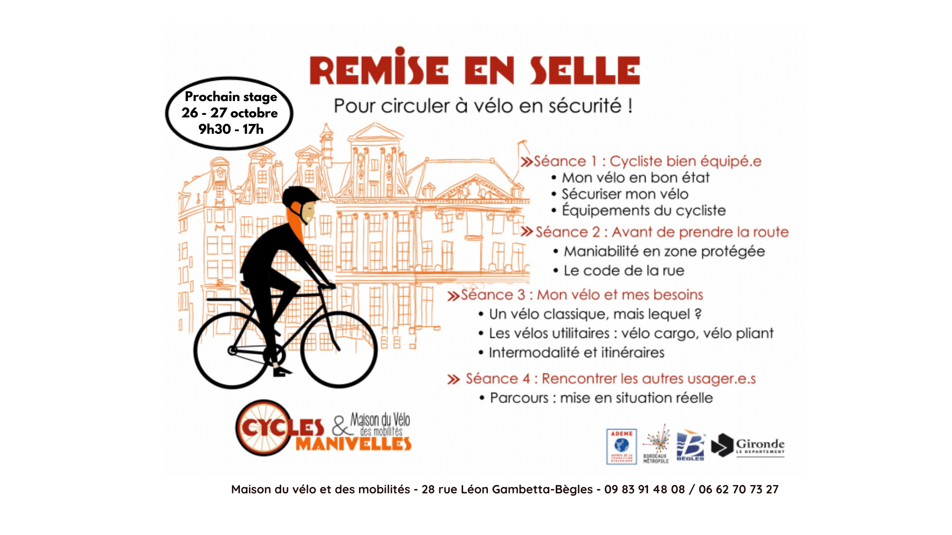 Prochain stage de remise en selle