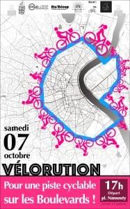 Vélorution pour une piste cyclable sur les Boulevards