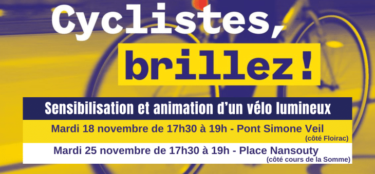 Cyclistes, brillez !