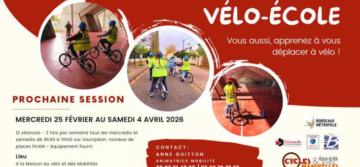 Vélo-école, première session 2026
